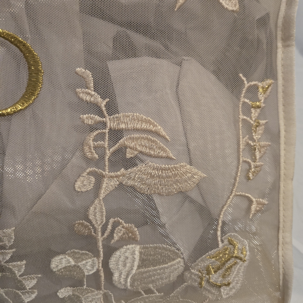 Dior Beige Embroidered Tote with Butterfly Design - Picture 4 of 9